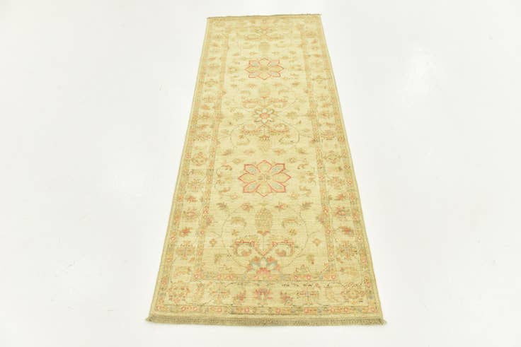 Detail image of 2' 6 x 6' 5 Hand Knotted Peshawar Ziegler Runner Rug