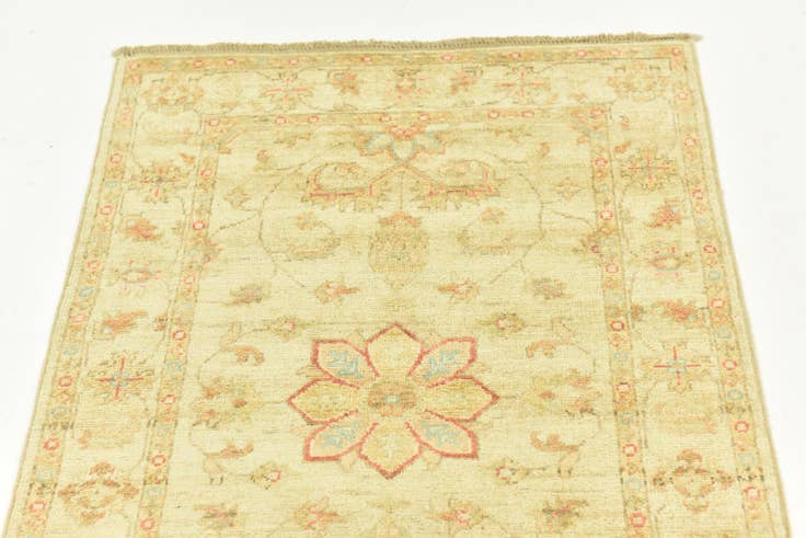 Detail image of 2' 6 x 6' 5 Hand Knotted Peshawar Ziegler Runner Rug