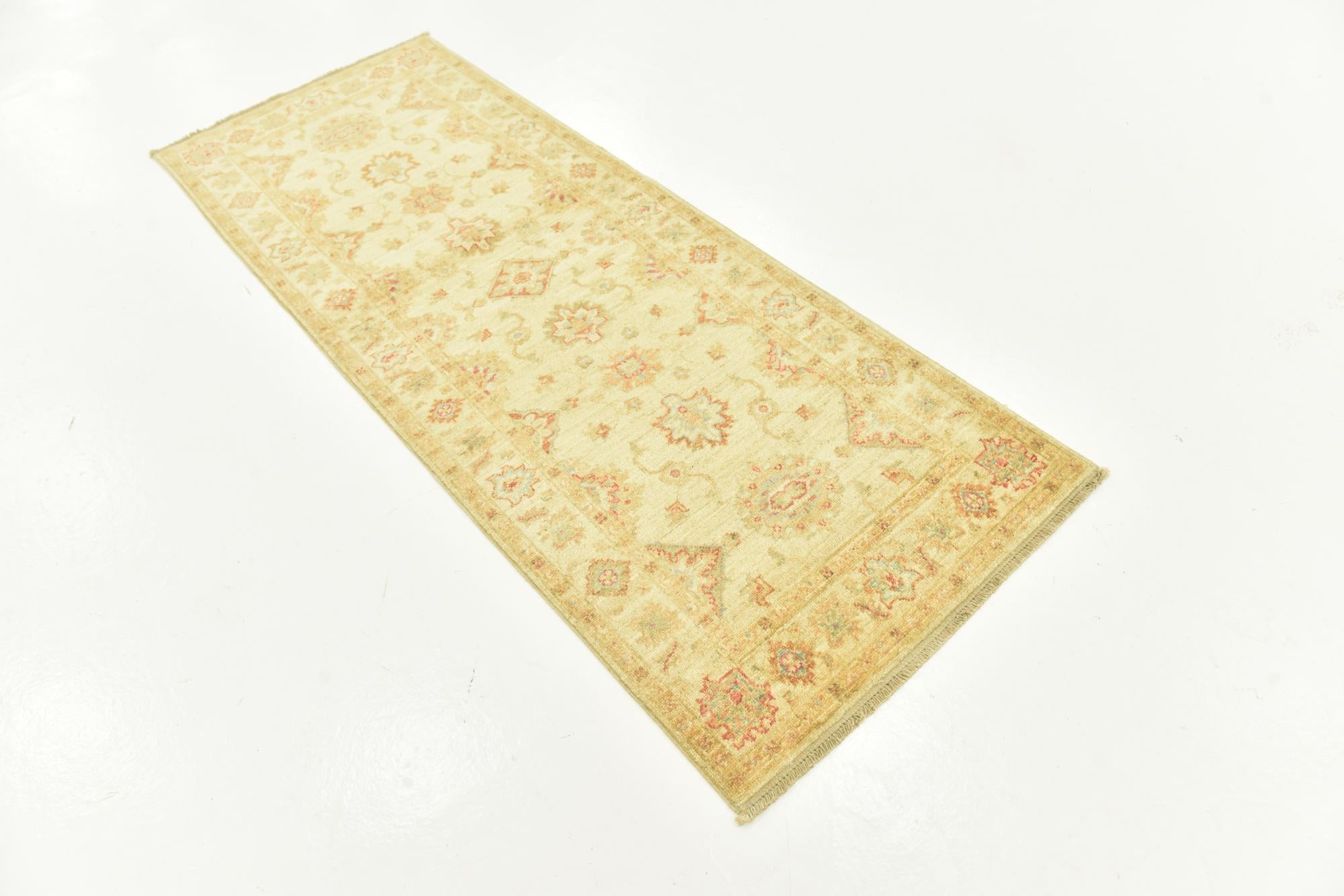 75cm x 205cm anudado a mano Peshawar Ziegler Alfombra Pasillera