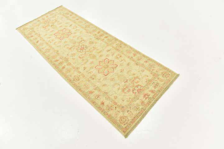 75cm x 195cm Handgeknoopt Peshawar Ziegler Loper Vloerkleed