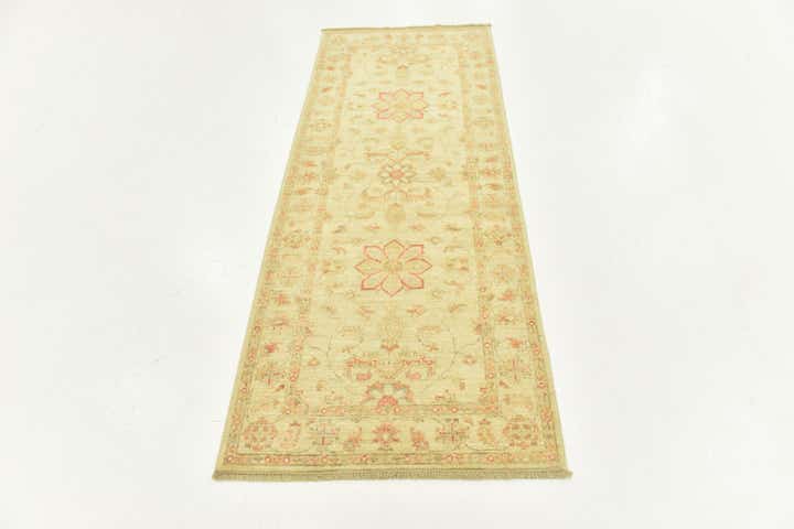 75cm x 195cm Handgeknoopt Peshawar Ziegler Loper Vloerkleed