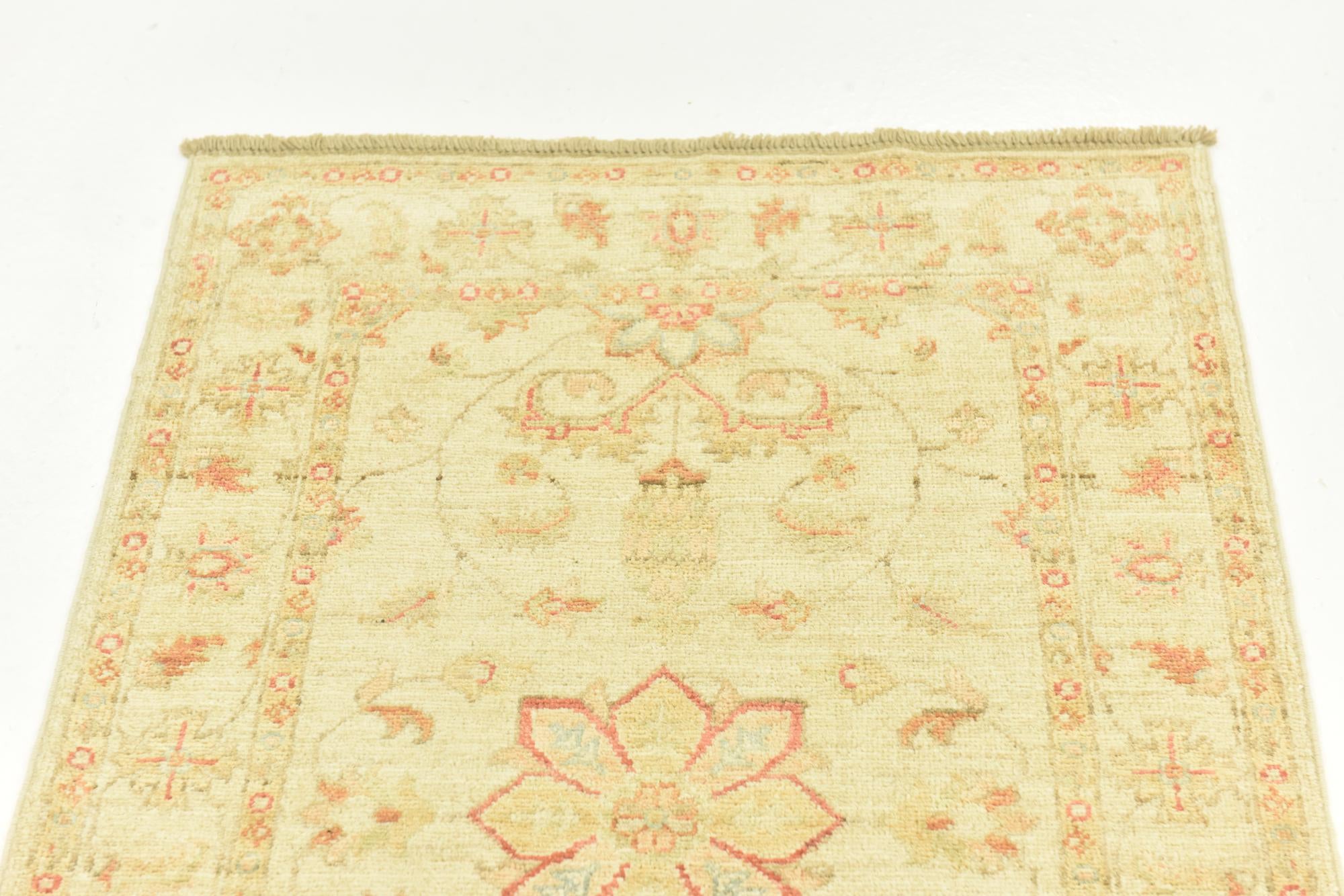 2' 6 x 6' 4 Hand Knotted Peshawar Ziegler Runner Rug