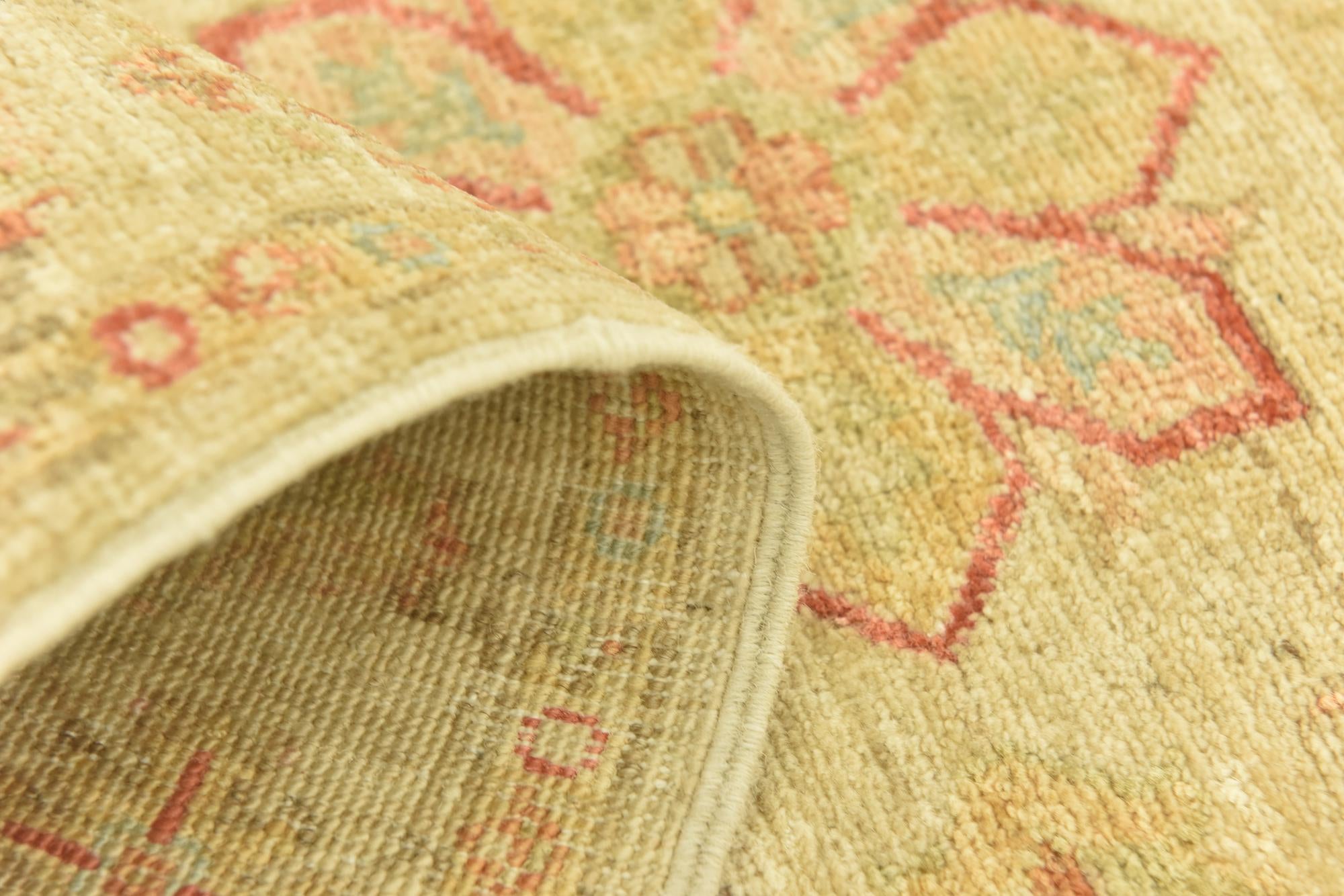 2' 6 x 6' 4 Hand Knotted Peshawar Ziegler Runner Rug