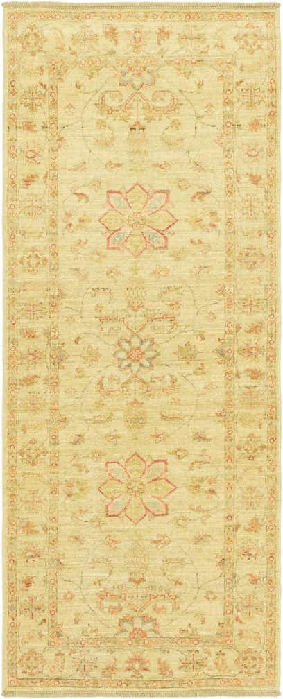 75cm x 195cm Handgeknoopt Peshawar Ziegler Loper Vloerkleed