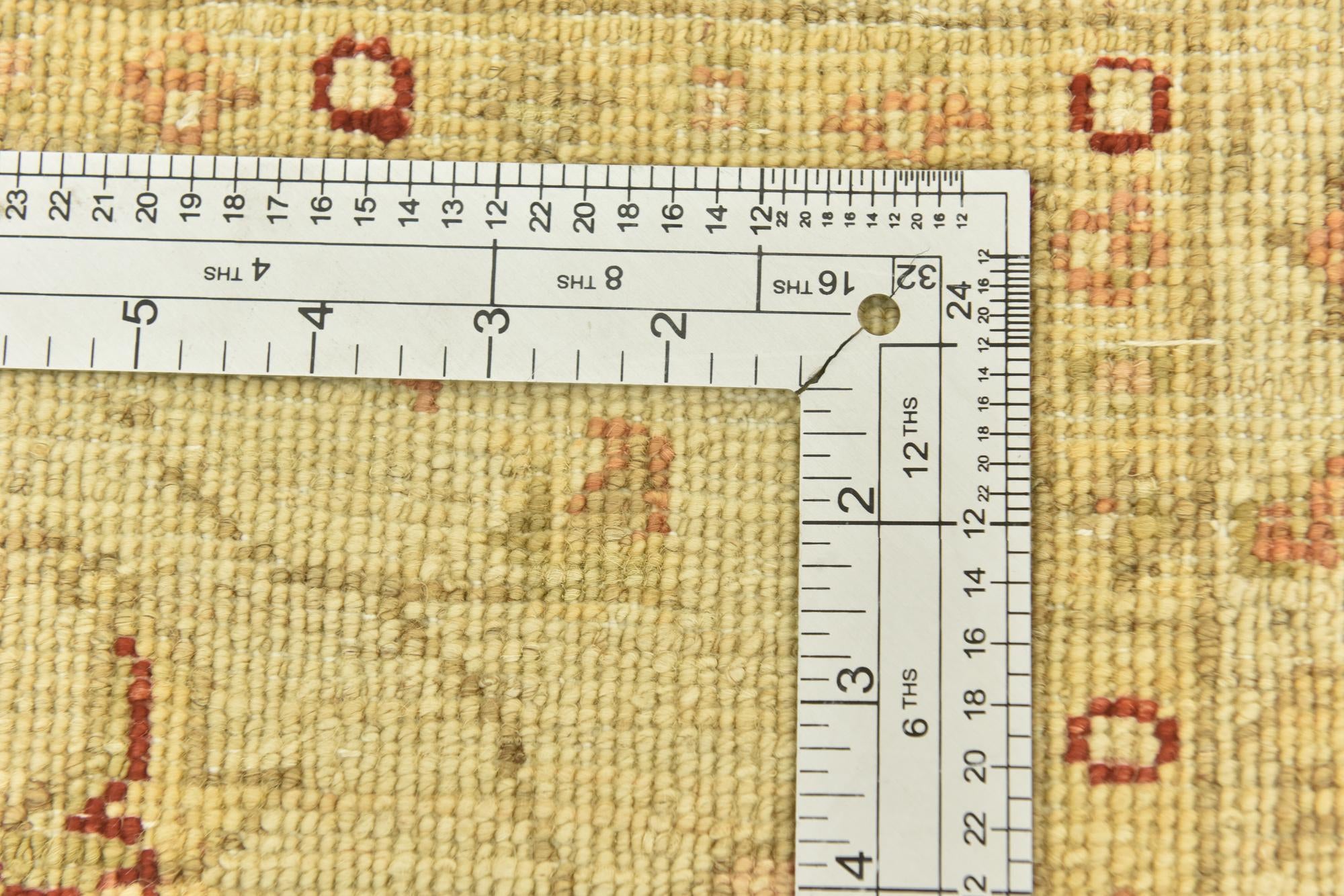2' 6 x 6' 6 Hand Knotted Peshawar Ziegler Runner Rug