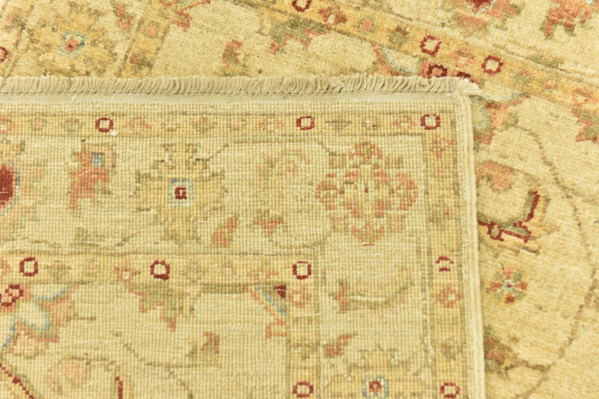 2' 6 x 6' 6 Hand Knotted Peshawar Ziegler Runner Rug