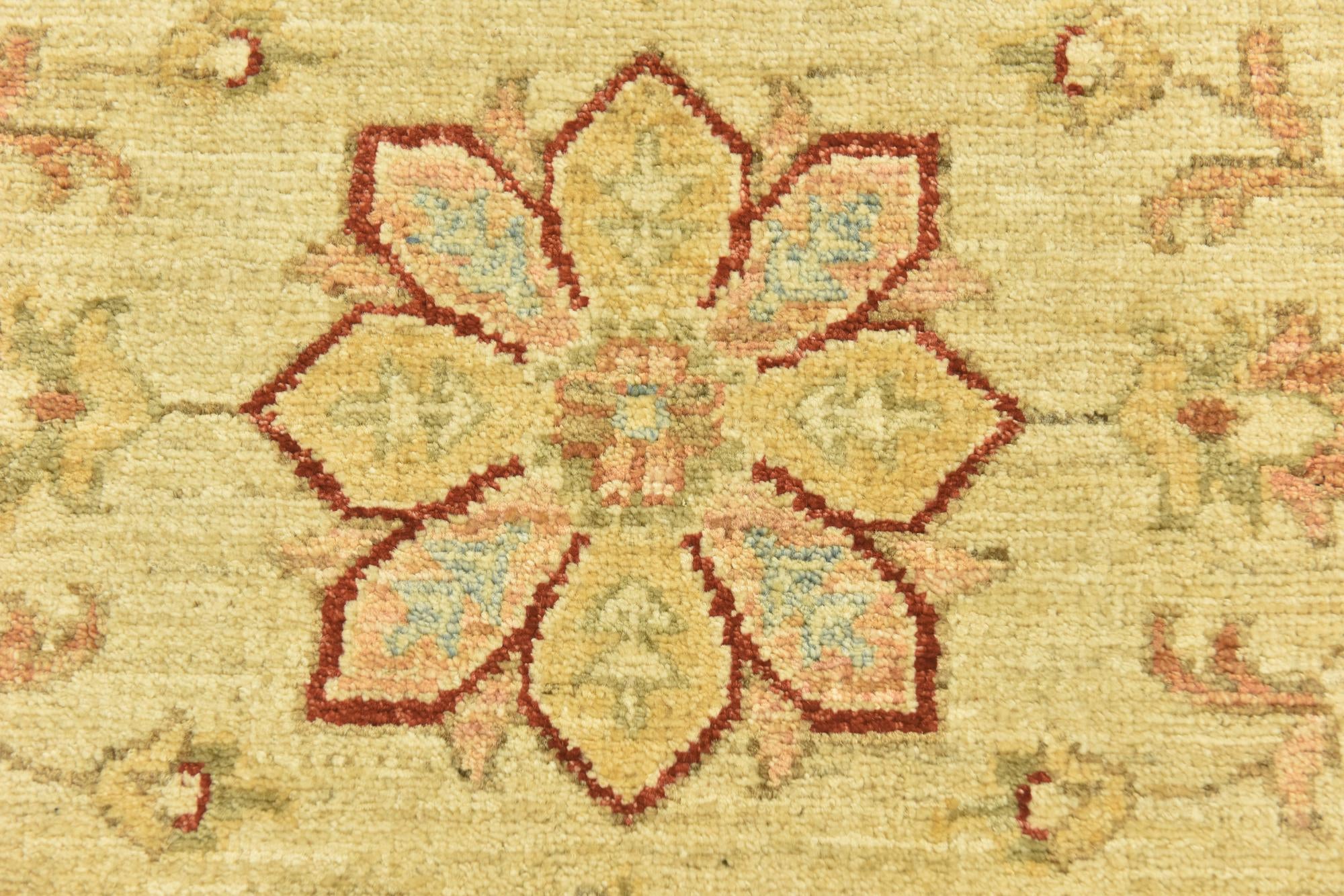 2' 6 x 6' 6 Hand Knotted Peshawar Ziegler Runner Rug