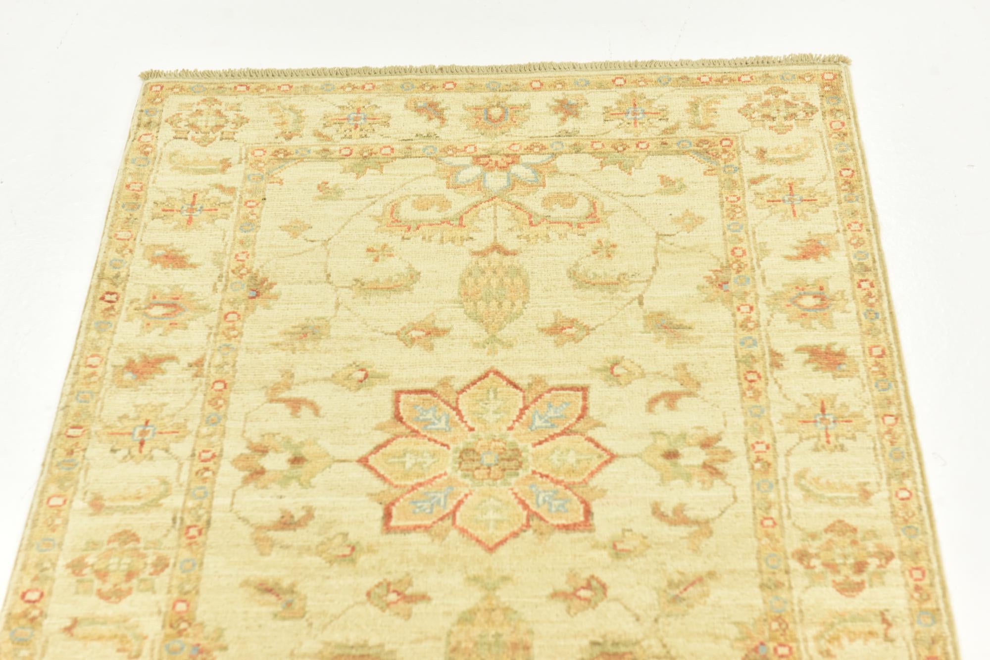 2' 6 x 6' 8 Hand Knotted Peshawar Ziegler Runner Rug