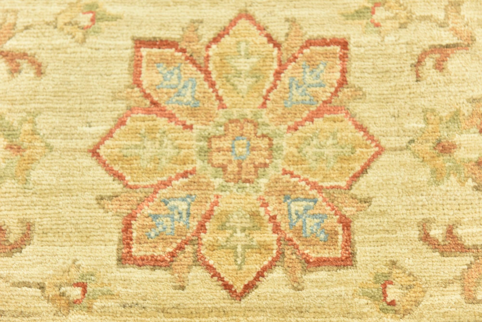 2' 6 x 6' 8 Hand Knotted Peshawar Ziegler Runner Rug