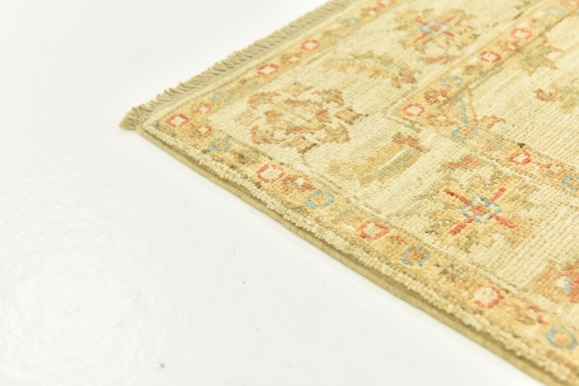 2' 6 x 6' 8 Hand Knotted Peshawar Ziegler Runner Rug