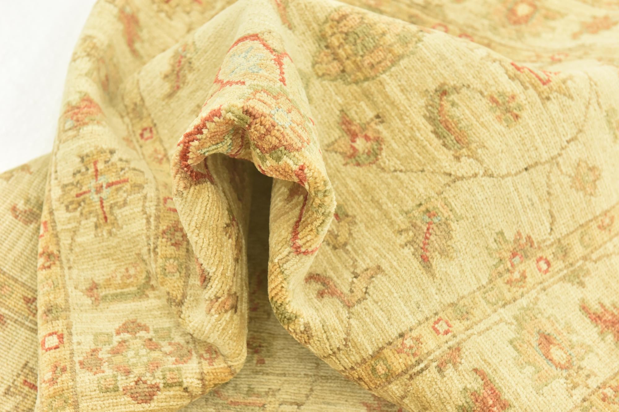 2' 6 x 6' 5 Hand Knotted Peshawar Ziegler Runner Rug
