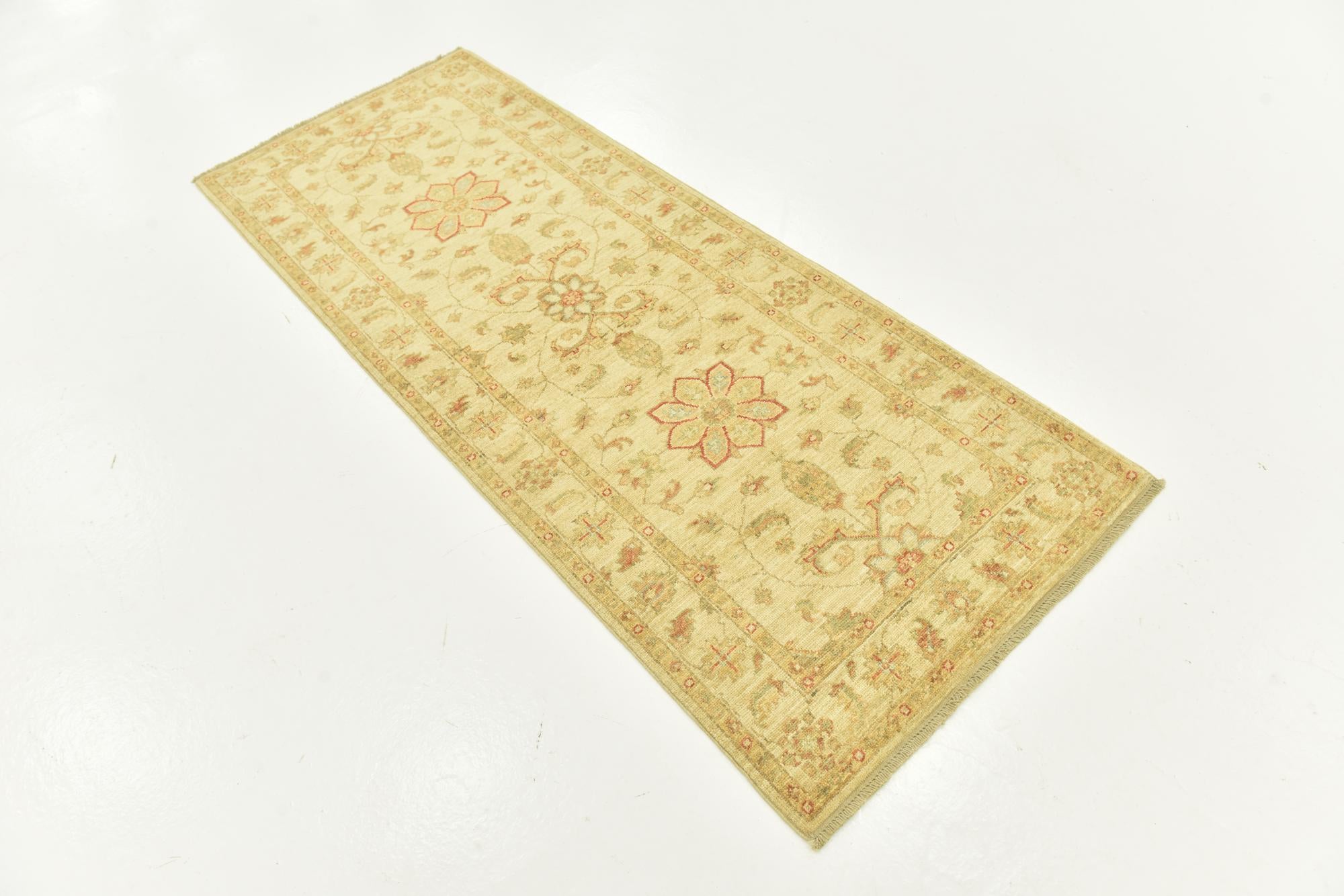 2' 6 x 6' 5 Hand Knotted Peshawar Ziegler Runner Rug