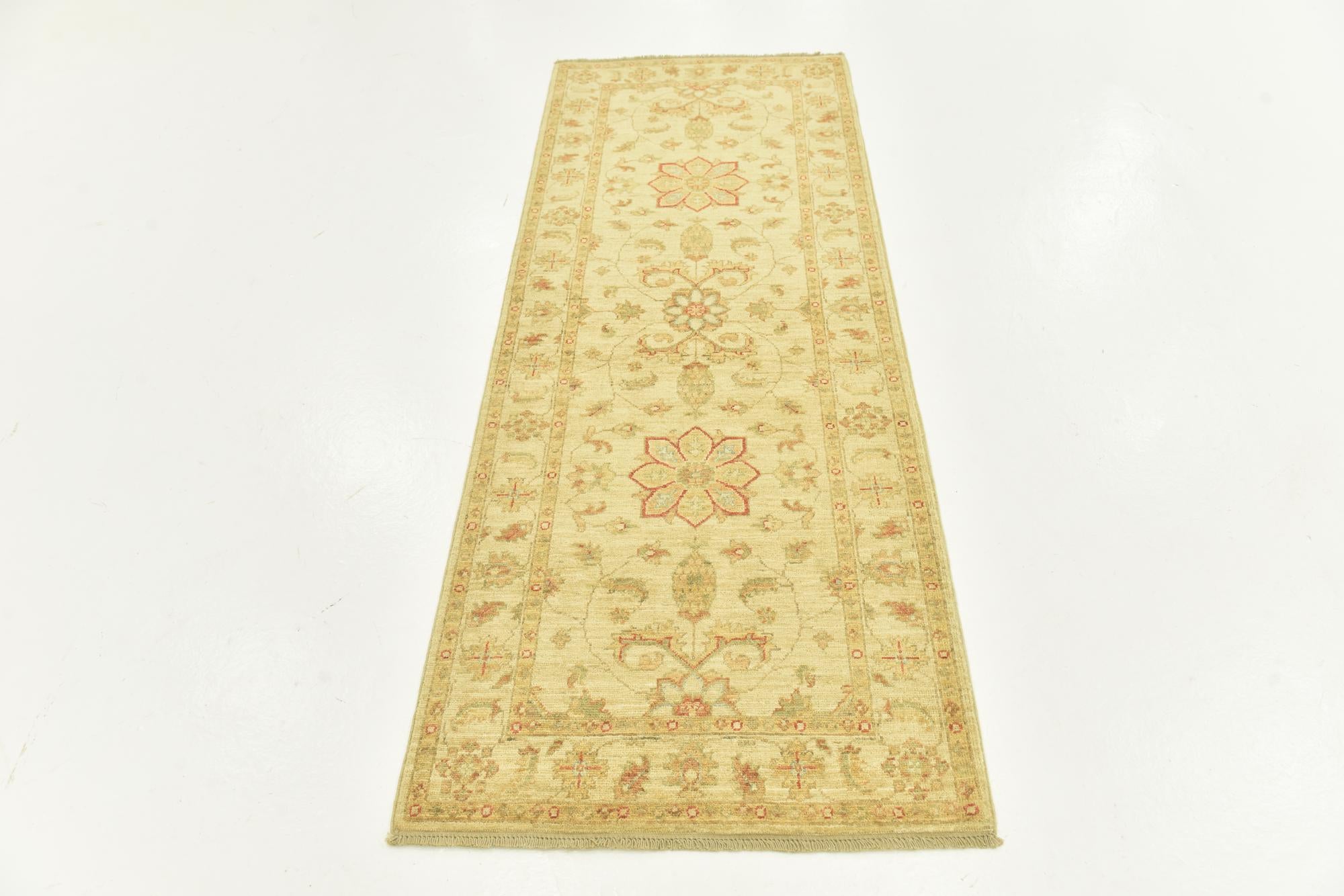 2' 6 x 6' 5 Hand Knotted Peshawar Ziegler Runner Rug