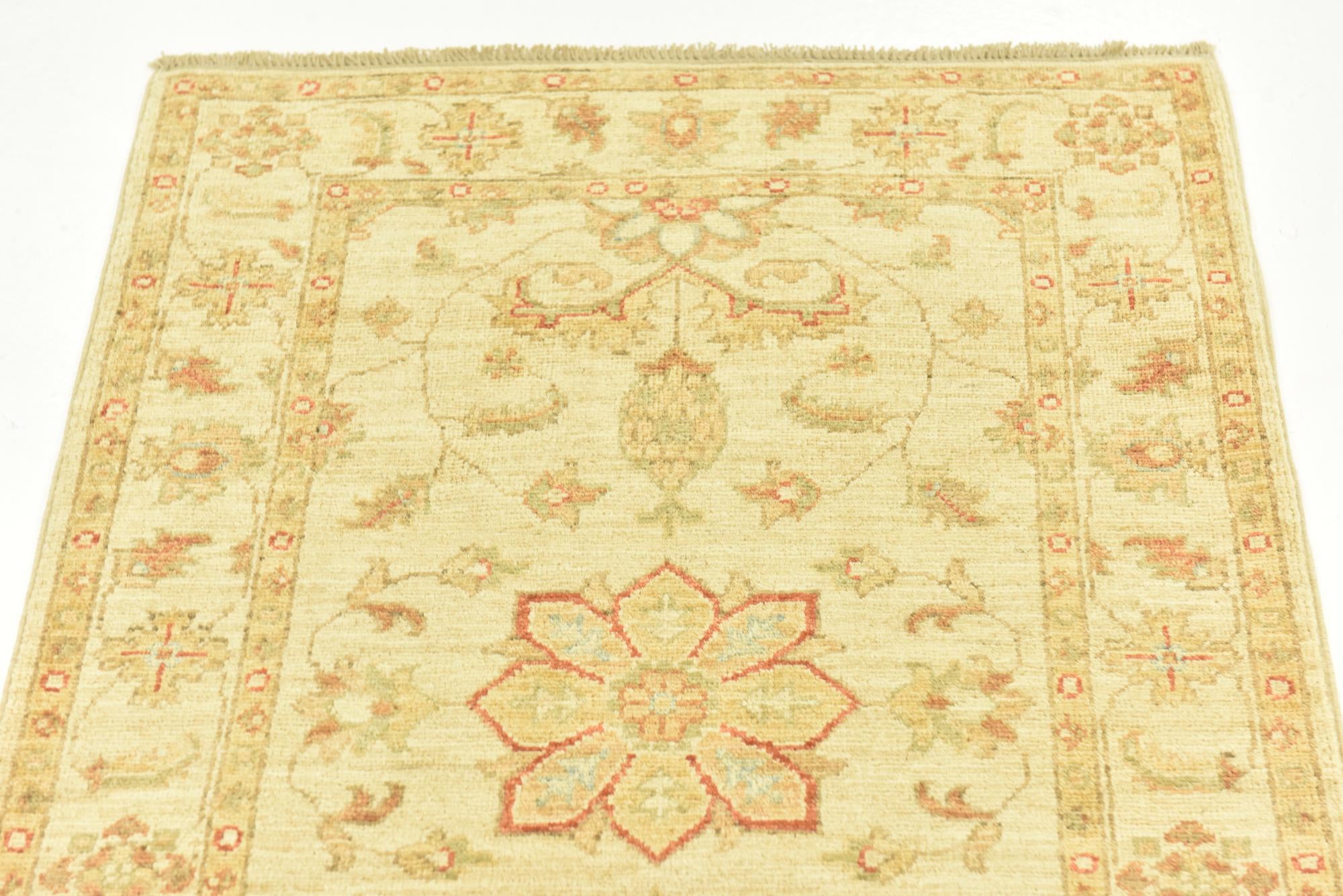 2' 6 x 6' 5 Hand Knotted Peshawar Ziegler Runner Rug