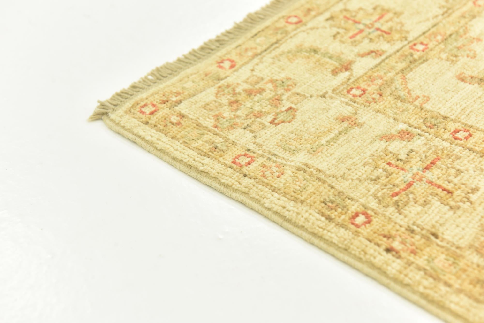 2' 6 x 6' 5 Hand Knotted Peshawar Ziegler Runner Rug