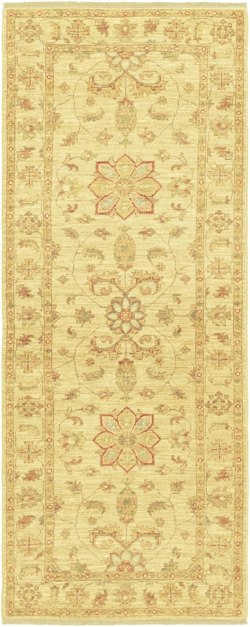 2' 6 x 6' 5 Hand Knotted Peshawar Ziegler Runner Rug