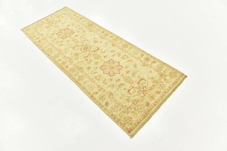 Detail image of 2' 6 x 6' 5 Hand Knotted Peshawar Ziegler Runner Rug