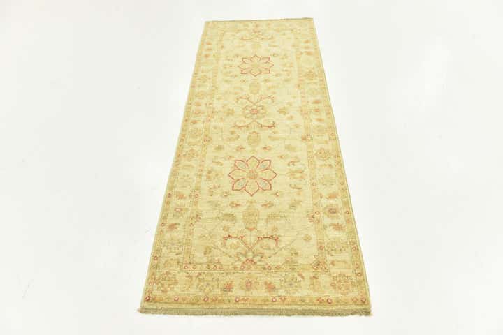 2' 6 x 6' 5 Hand Knotted Peshawar Ziegler Runner Rug