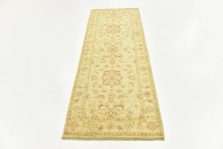 Detail image of 2' 6 x 6' 5 Hand Knotted Peshawar Ziegler Runner Rug