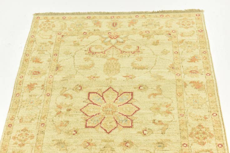 Detail image of 2' 6 x 6' 5 Hand Knotted Peshawar Ziegler Runner Rug