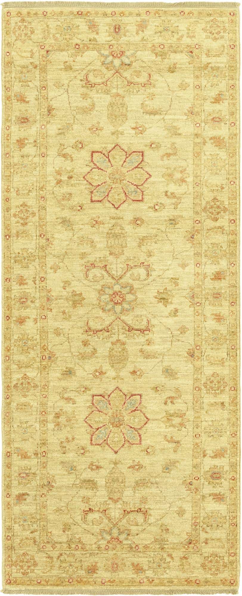 2' 6 x 6' 5 Hand Knotted Peshawar Ziegler Runner Rug