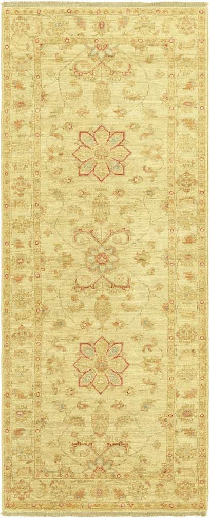 2' 6 x 6' 5 Hand Knotted Peshawar Ziegler Runner Rug