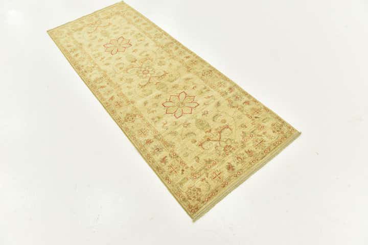 2' 6 x 6' 5 Hand Knotted Peshawar Ziegler Runner Rug