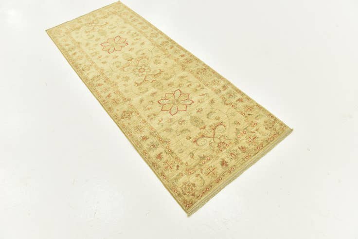 Detail image of 2' 6 x 6' 5 Hand Knotted Peshawar Ziegler Runner Rug