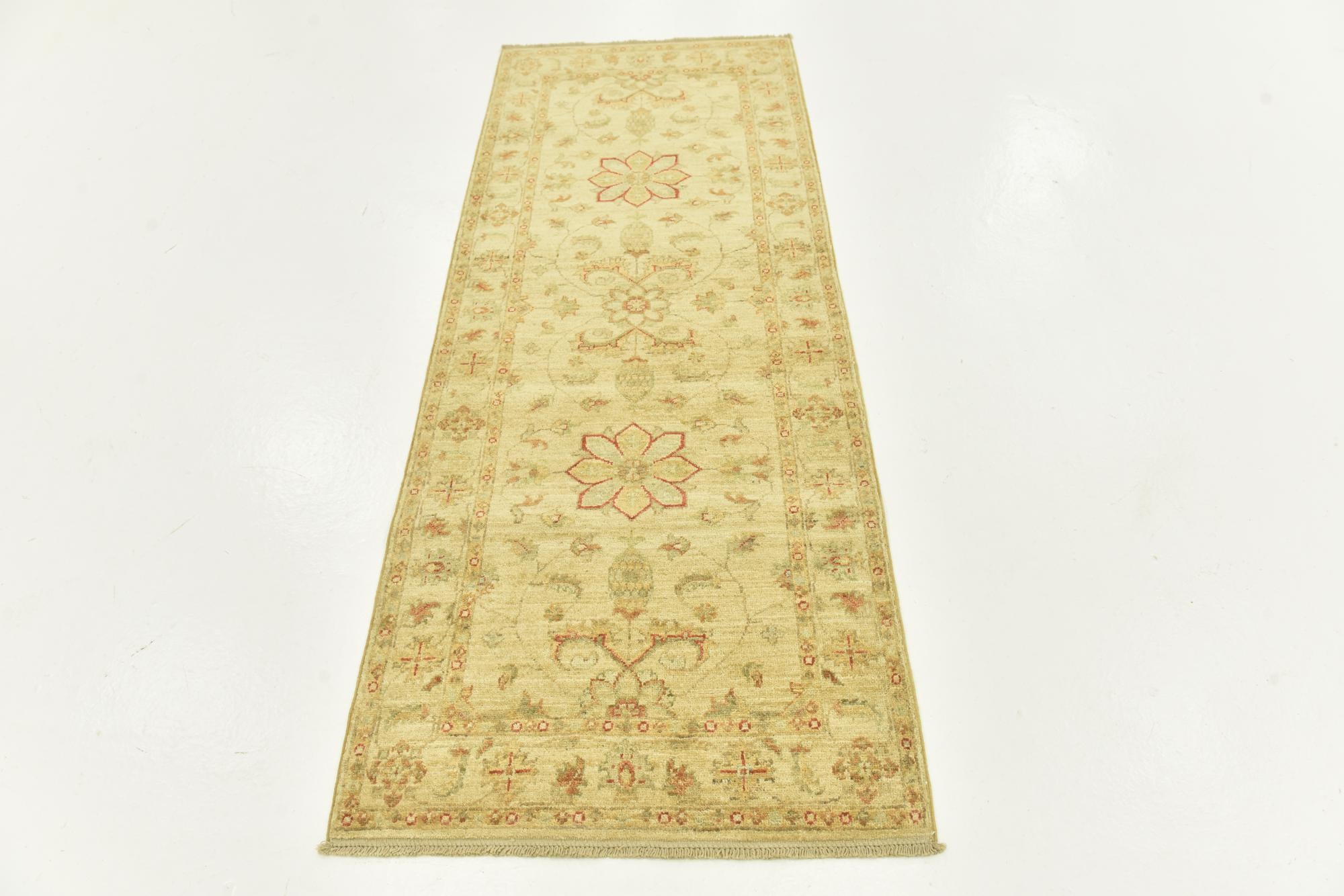 2' 6 x 6' 5 Hand Knotted Peshawar Ziegler Runner Rug