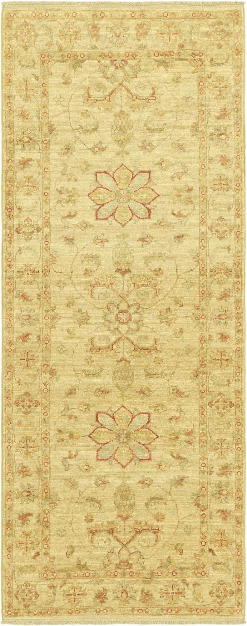 2' 6 x 6' 5 Hand Knotted Peshawar Ziegler Runner Rug
