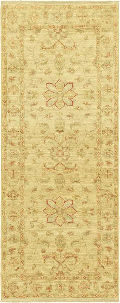2' 6 x 6' 5 Hand Knotted Peshawar Ziegler Runner Rug