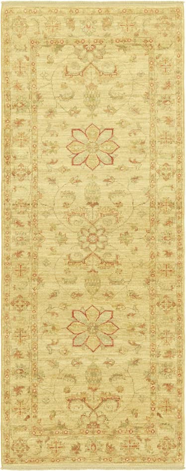 Detail image of 2' 6 x 6' 5 Hand Knotted Peshawar Ziegler Runner Rug