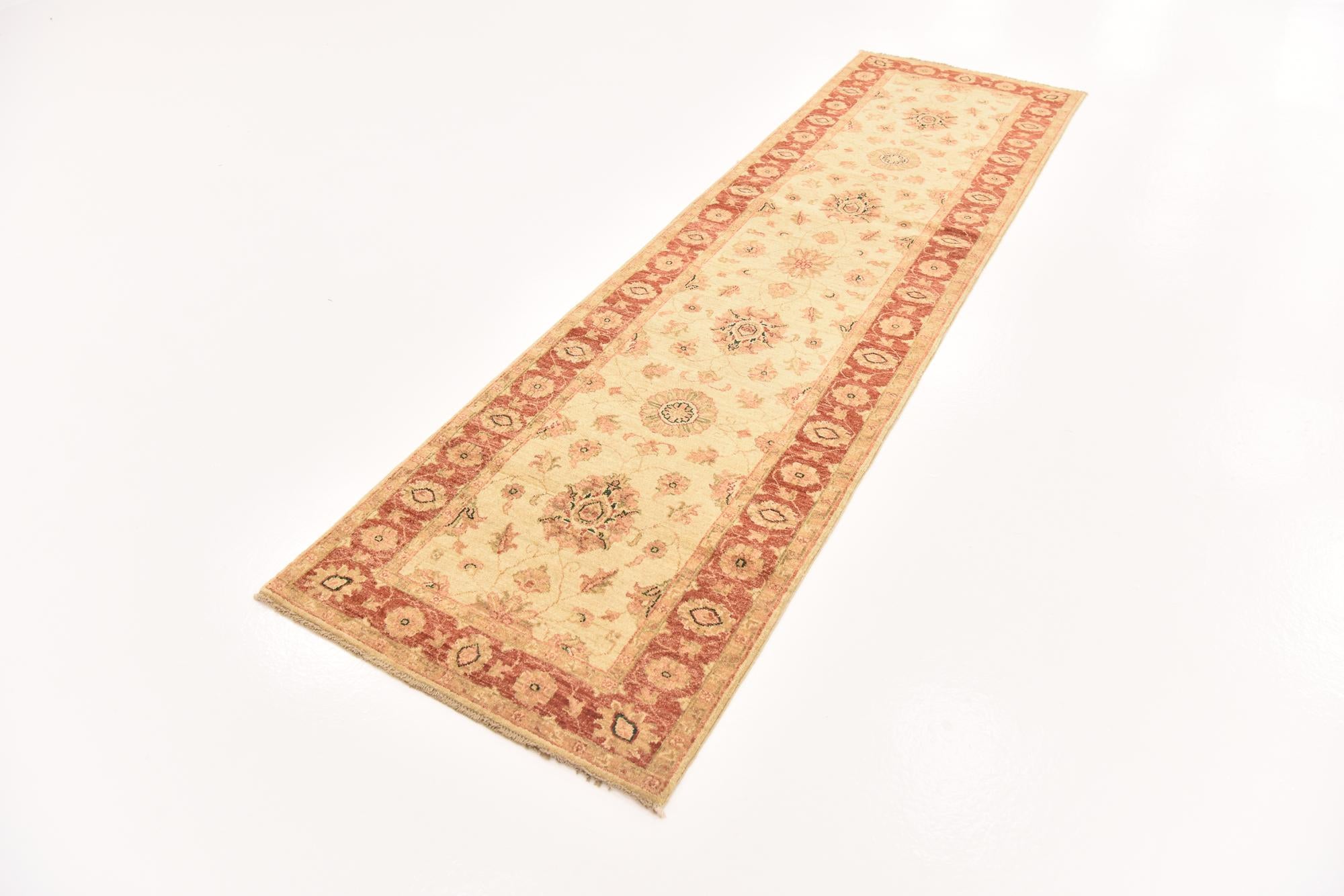 2' 7 x 9' 6 Hand Knotted Peshawar Ziegler Runner Rug