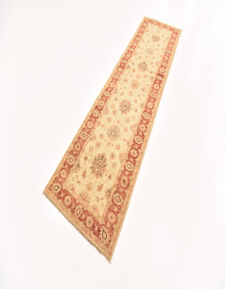 Detail image of 2' 7 x 9' 6  Hand Knotted Peshawar Ziegler Runner Rug