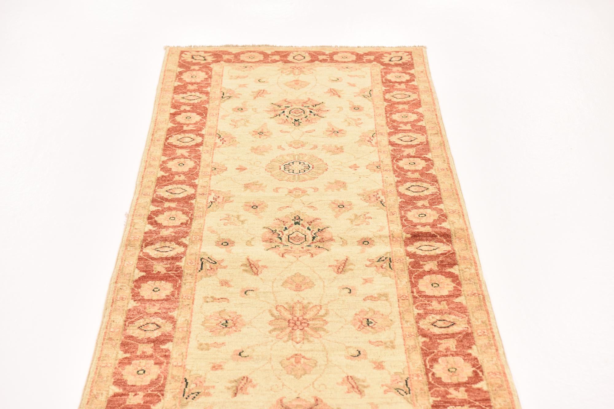 2' 7 x 9' 6 Hand Knotted Peshawar Ziegler Runner Rug