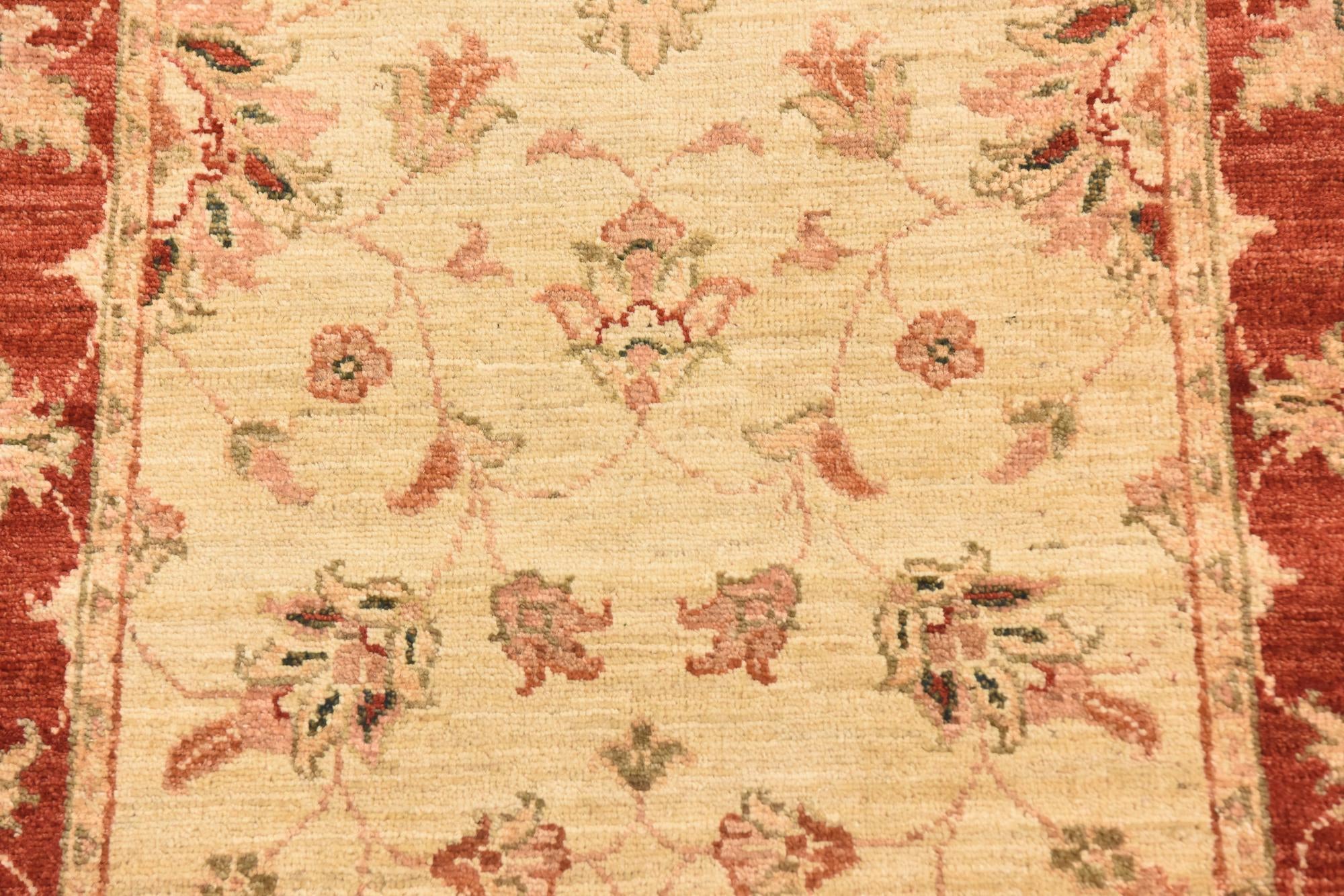 2' 7 x 9' 7 Hand Knotted Peshawar Ziegler Runner Rug
