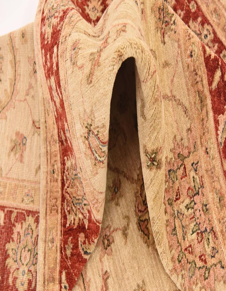 Detail image of 4' 10 x 14' 9  Hand Knotted Peshawar Ziegler Runner Rug