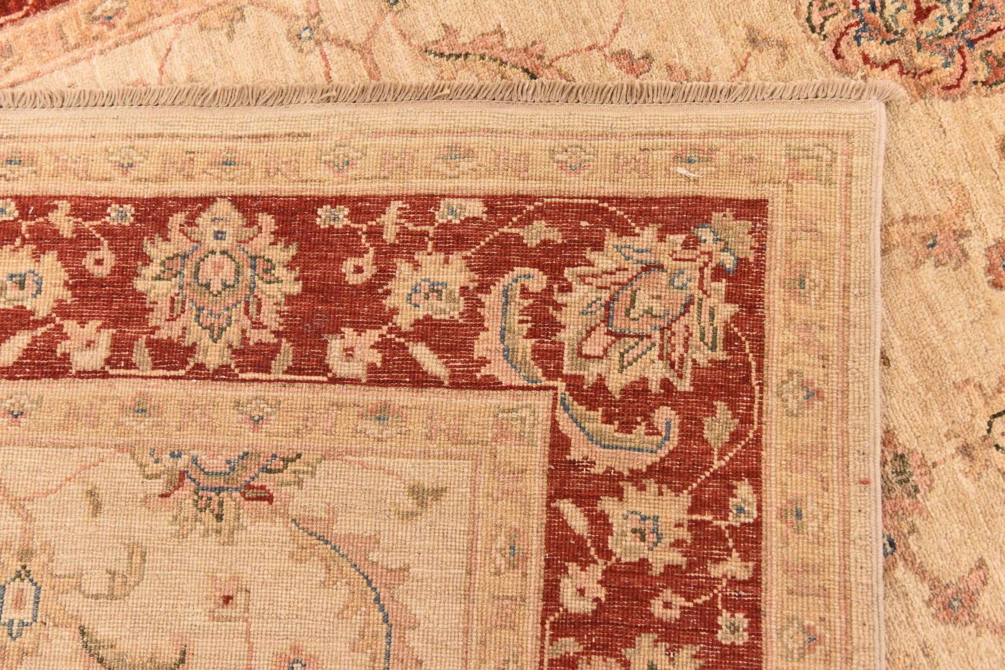 4' 10 x 14' 9 Hand Knotted Peshawar Ziegler Runner Rug