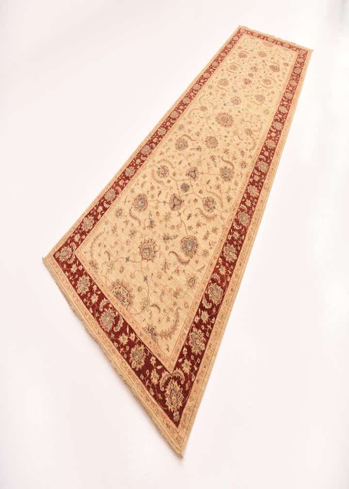 4' 10 x 14' 9 Hand Knotted Peshawar Ziegler Runner Rug