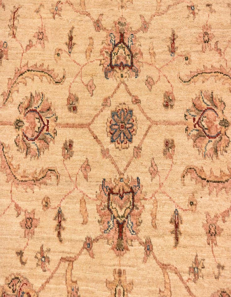 Detail image of 4' 10 x 14' 9 Hand Knotted Peshawar Ziegler Runner Rug