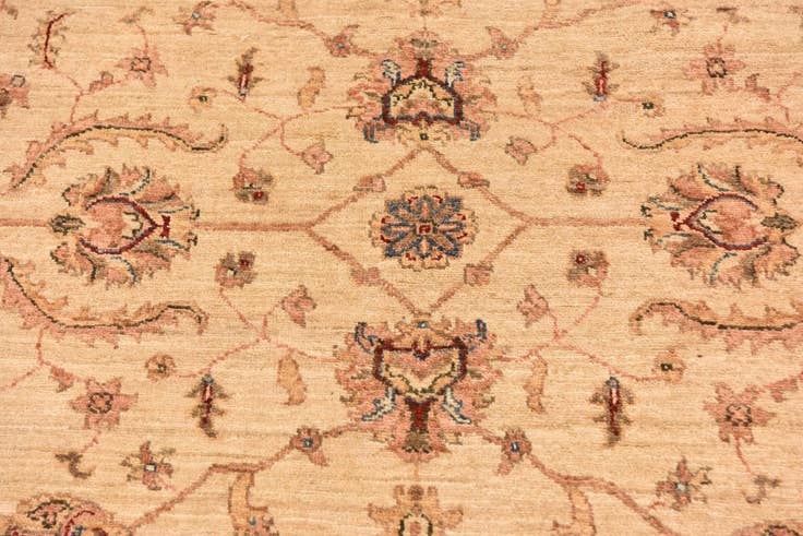 Detail image of 4' 10 x 14' 9 Hand Knotted Peshawar Ziegler Runner Rug