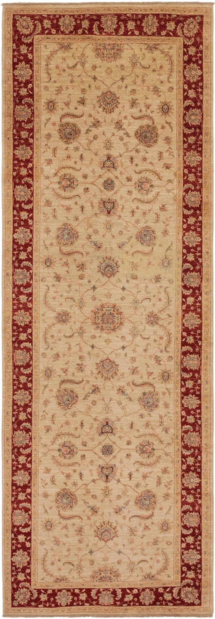 4' 10 x 14' 9 Hand Knotted Peshawar Ziegler Runner Rug