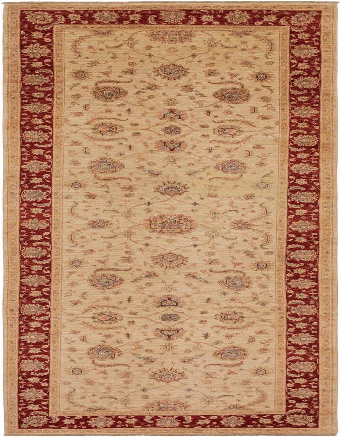 Detail image of 4' 10 x 14' 9 Hand Knotted Peshawar Ziegler Runner Rug