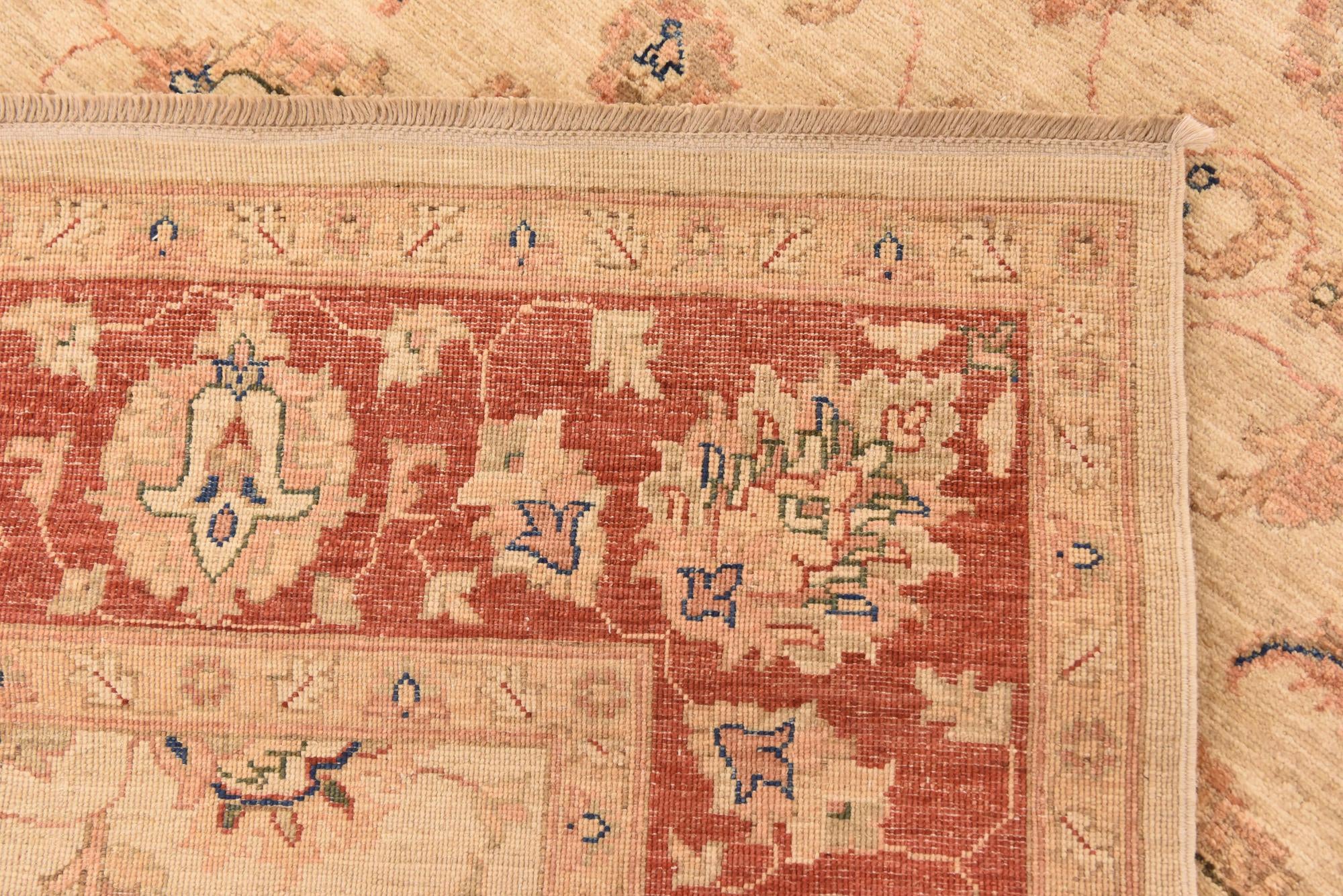 5' 6 x 19' 8 Hand Knotted Peshawar Ziegler Runner Rug