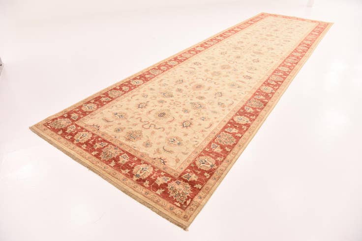 Detail image of 5' 6 x 19' 8 Hand Knotted Peshawar Ziegler Runner Rug