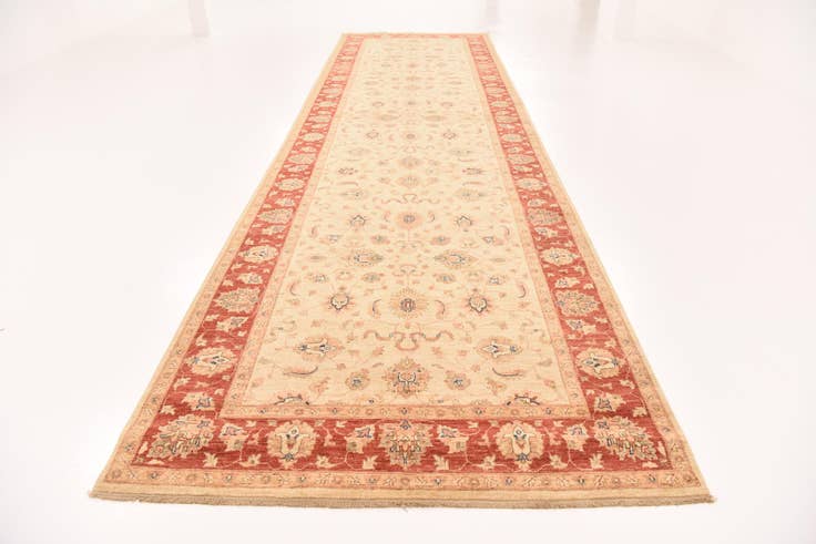 Detail image of 5' 6 x 19' 8 Hand Knotted Peshawar Ziegler Runner Rug