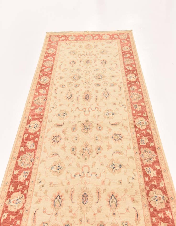 Detail image of 5' 6 x 19' 8 Hand Knotted Peshawar Ziegler Runner Rug