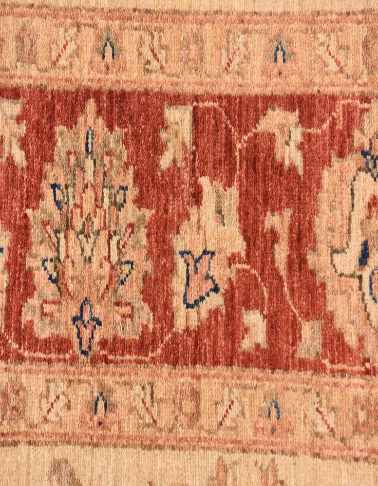 Detail image of 5' 6 x 19' 8 Hand Knotted Peshawar Ziegler Runner Rug