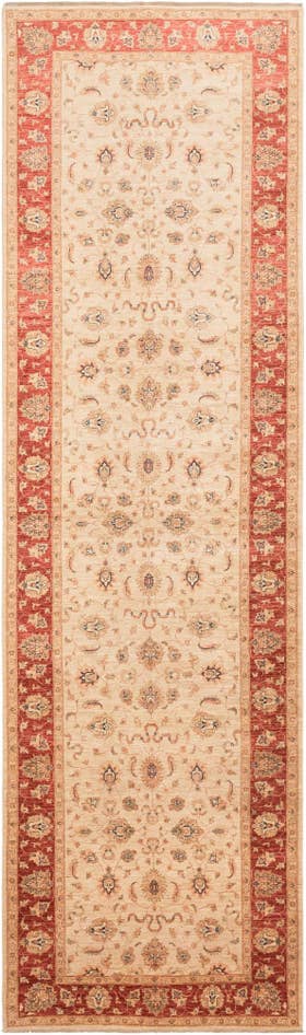 Detail image of 5' 6 x 19' 8 Hand Knotted Peshawar Ziegler Runner Rug