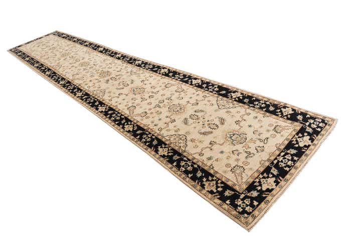 3' 3 x 17' 1 Hand Knotted Peshawar Ziegler Runner Rug